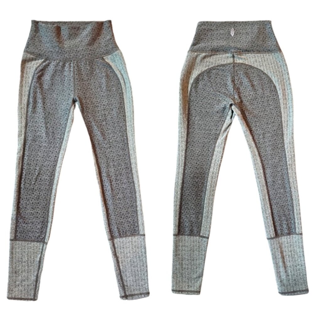 Free People Movement yoga pants herringbone Heathered green Size XS